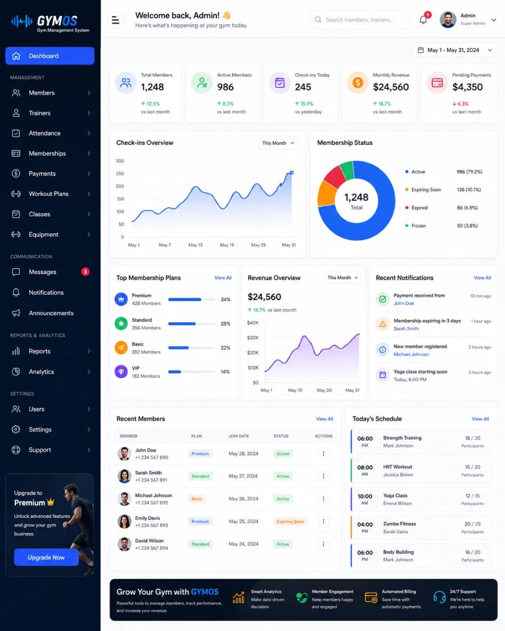 GymOS – Modern Gym Management Software